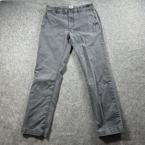 Flint and Tinder Chino Pants Mens 30x30 Gray Slim Straight Garment Dyed Twill
